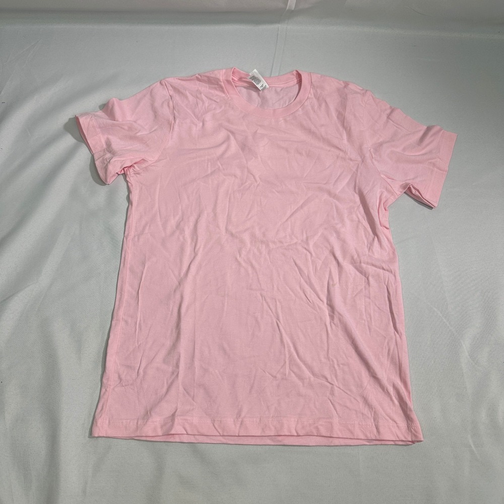 NWT Bella+Canvas T-Shirt Mens Medium‎ Pink Short Sleeve Crew Neck Basic Tee